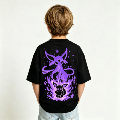 Pokémon Anime Graphic T-Shirt for Eevee Kids Cartoon Print Cotton Tee