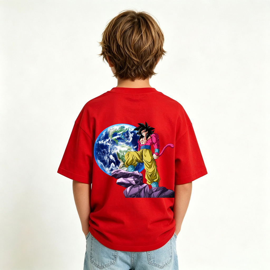 Dragon Ball Goku Anime Graphic T-shirts for Kids Cartoon Print Cotton Tee