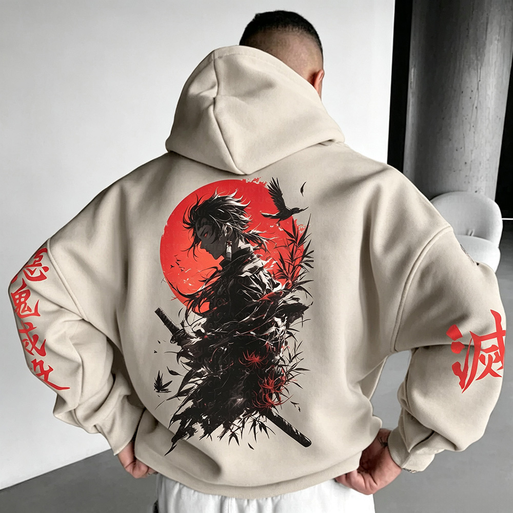 Unisex Demon Slayer Anime Graphic Streetwear Vintage Hoodie