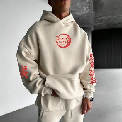 Unisex Demon Slayer Anime Graphic Streetwear Vintage Hoodie