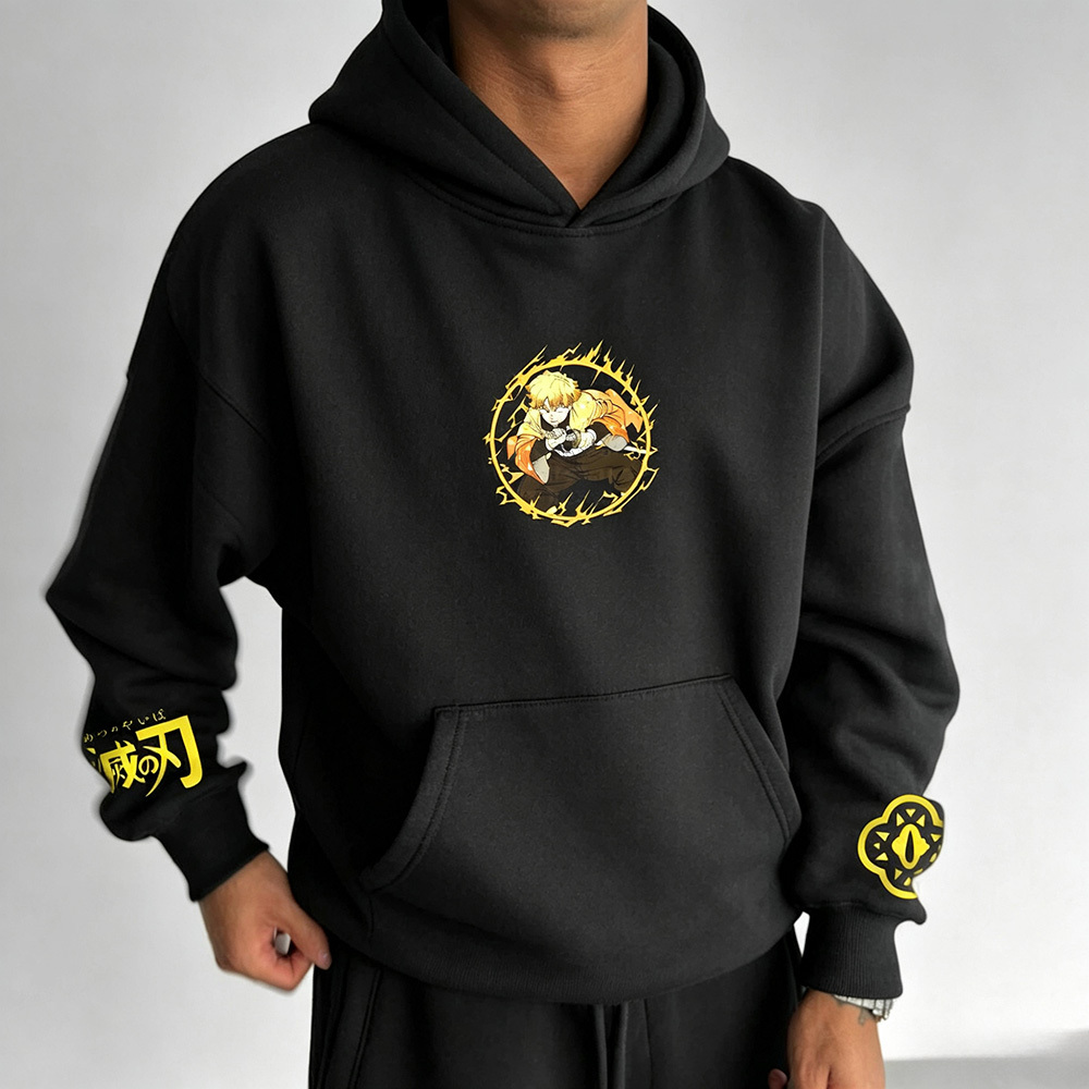 Unisex Demon Slayer Anime Graphic Streetwear Vintage Hoodie
