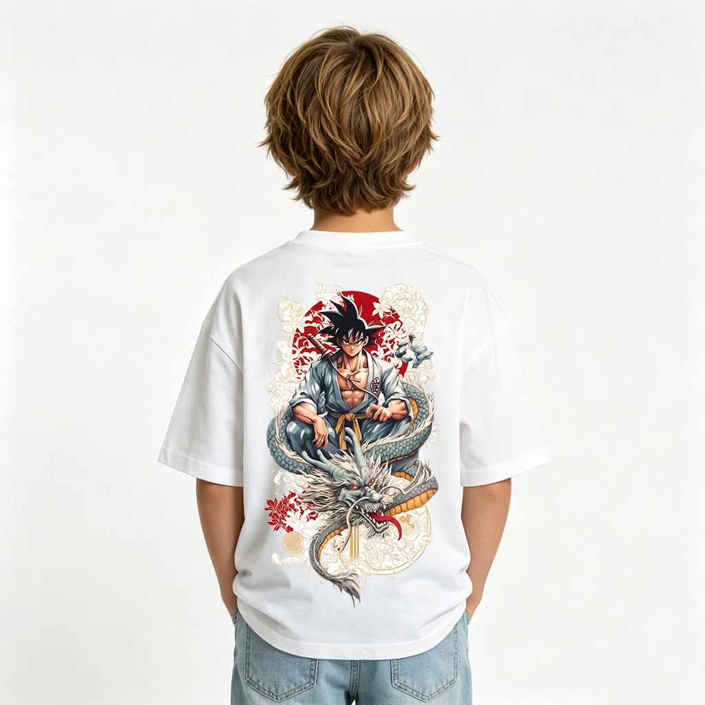 Dragon Ball Anime Graphic T-Shirt for Goku Kids Cartoon Print Cotton Tee