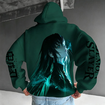 Unisex Demon Slayer Anime Graphic Streetwear Vintage Hoodie