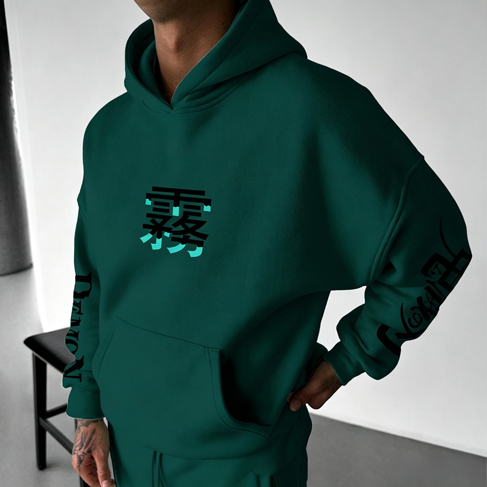 Unisex Demon Slayer Anime Graphic Streetwear Vintage Hoodie