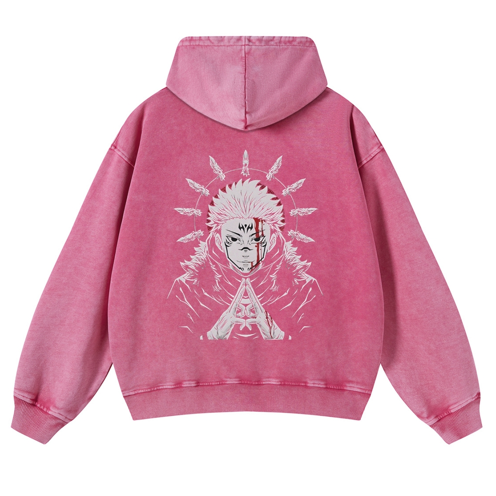 Vintage Washed Hoodie-AnimeClothe