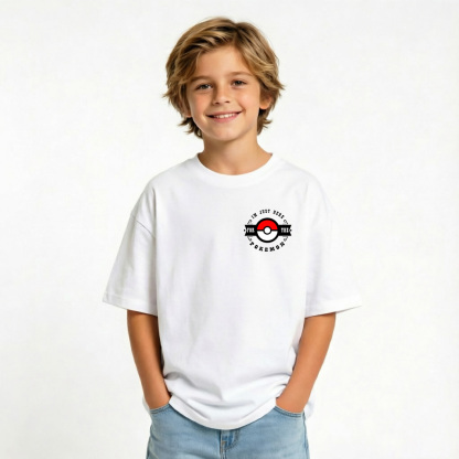 Pokémon Anime Graphic T-Shirt for Kids Cartoon Print Cotton Tee