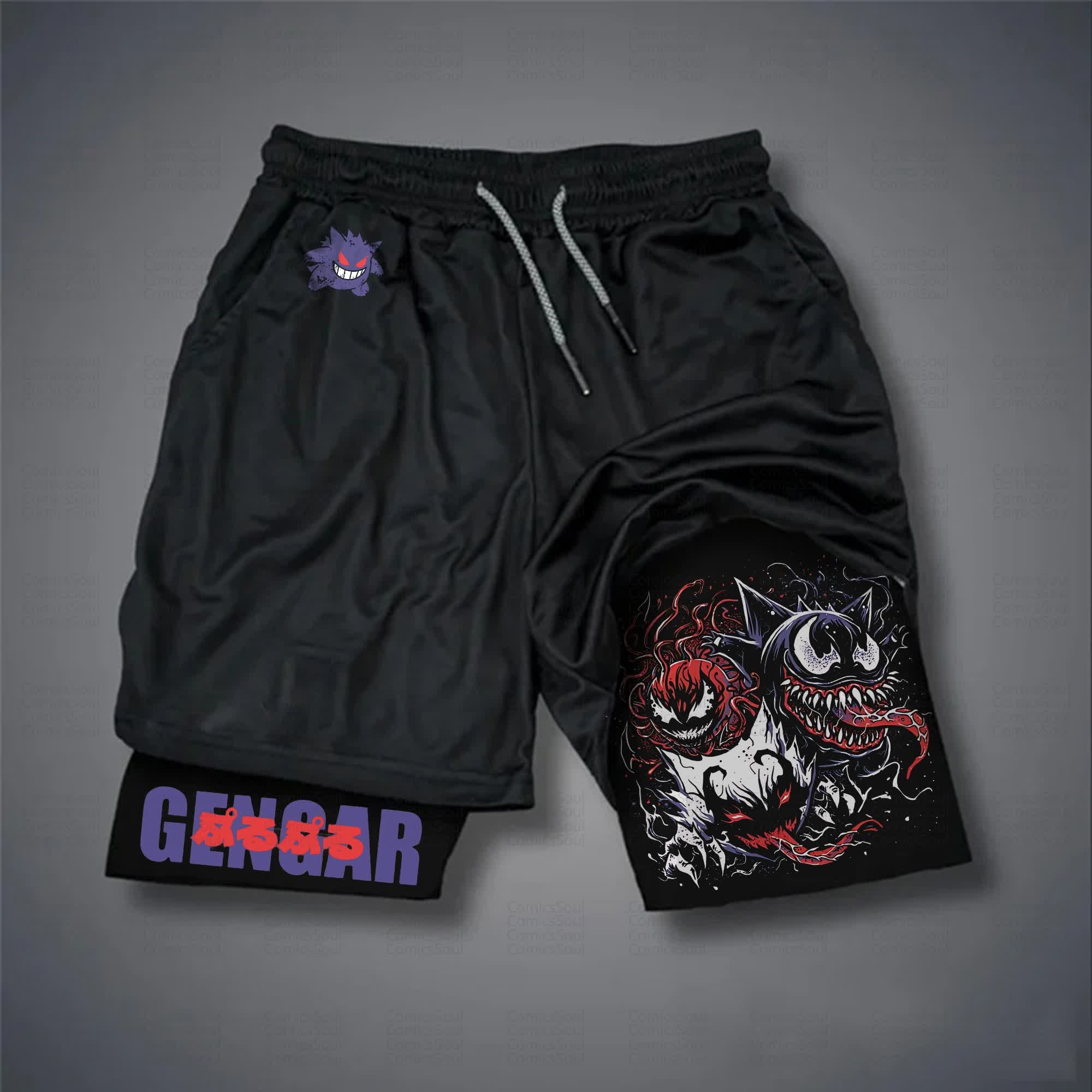 Pokémon Unisex Anime Gengar Shorts