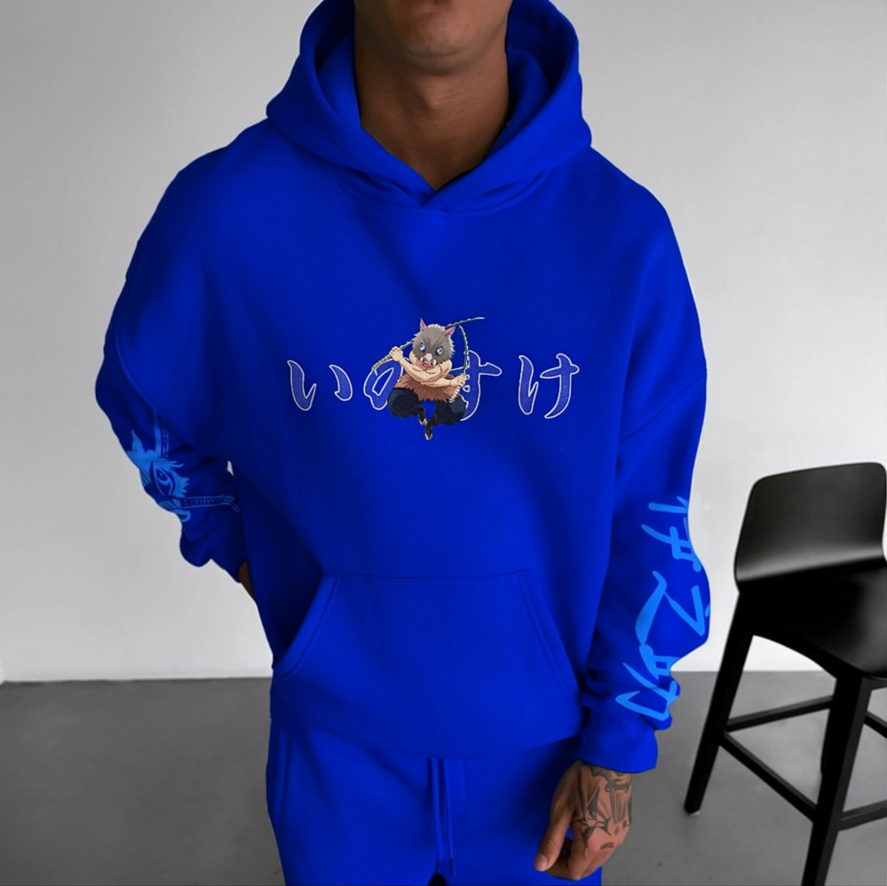 Unisex Demon Slayer Anime Graphic Streetwear Vintage Hoodie