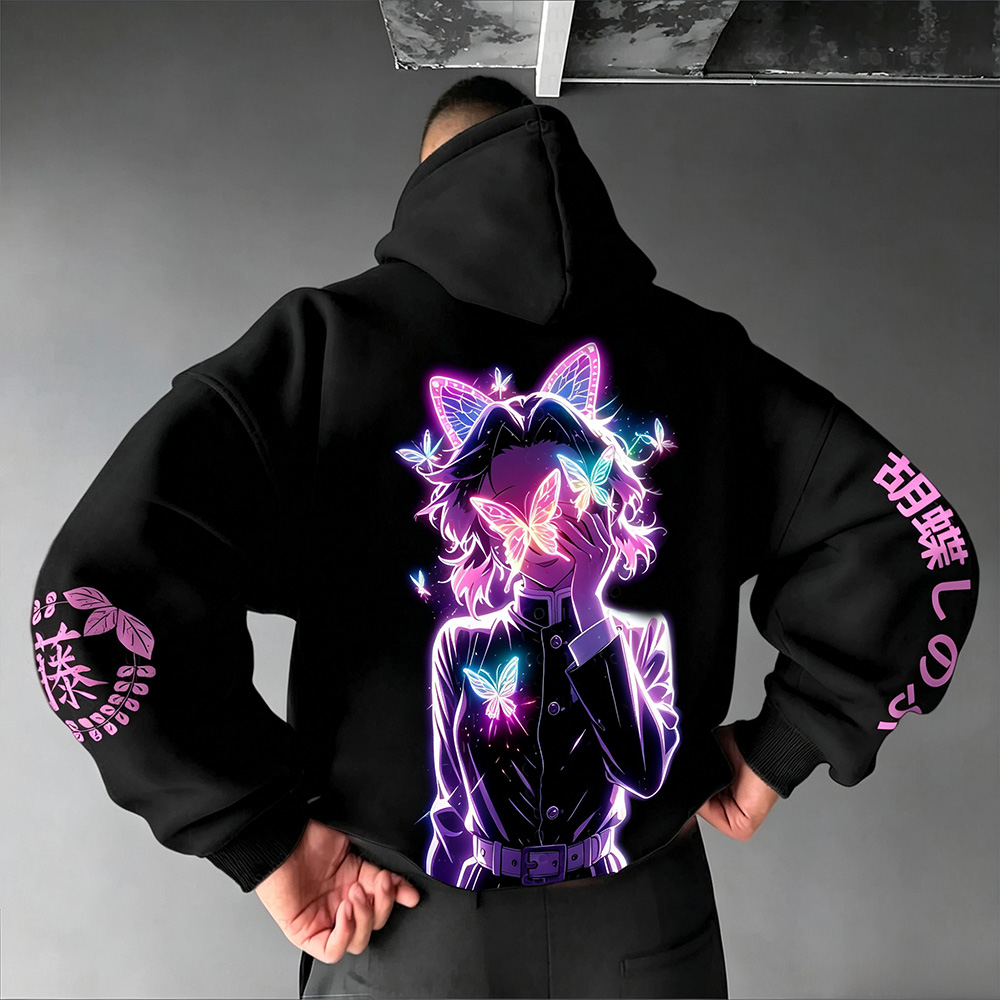 Unisex Demon Slayer Anime Graphic Streetwear Vintage Hoodie