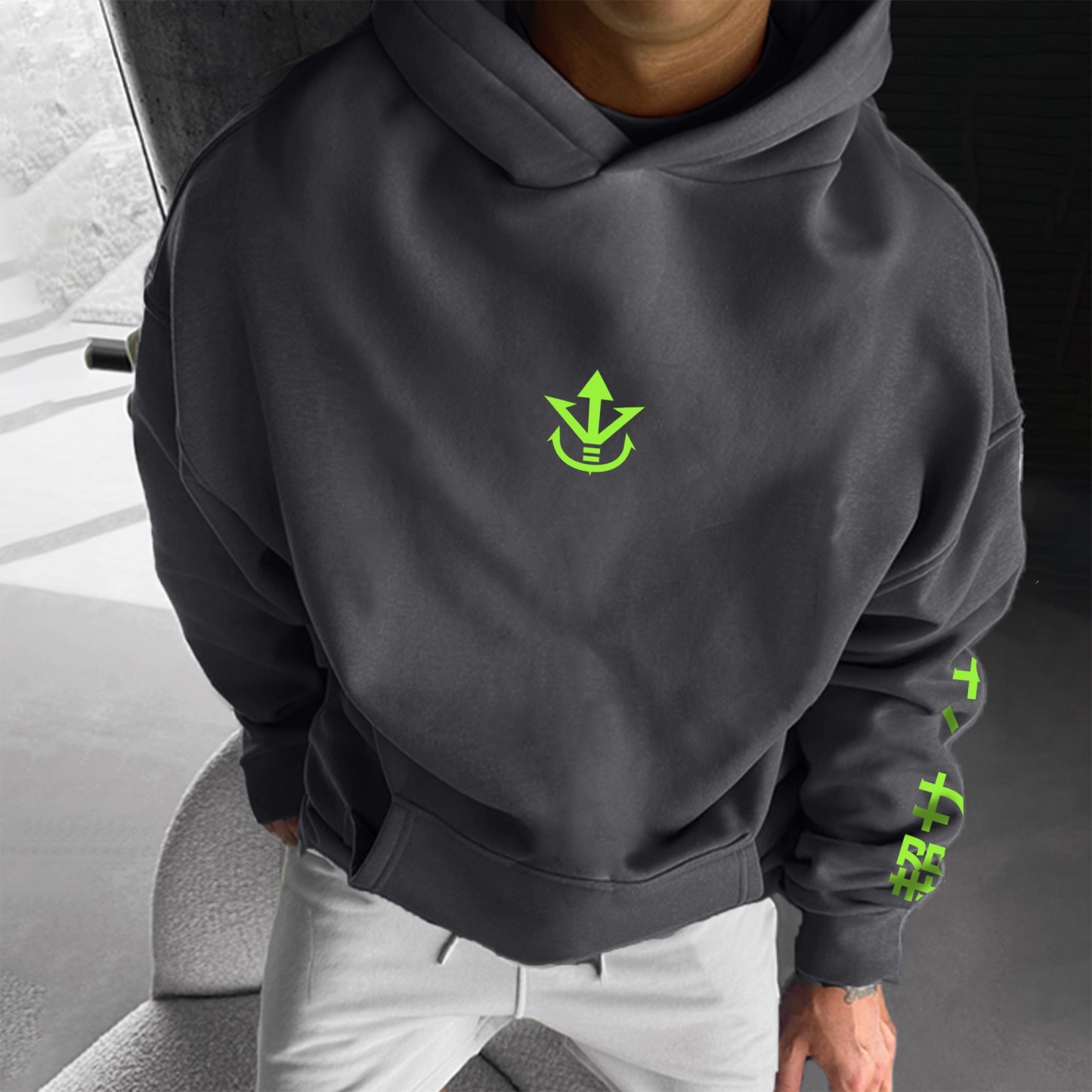 Unisex Anime Print  Casual Oversized Hoodie