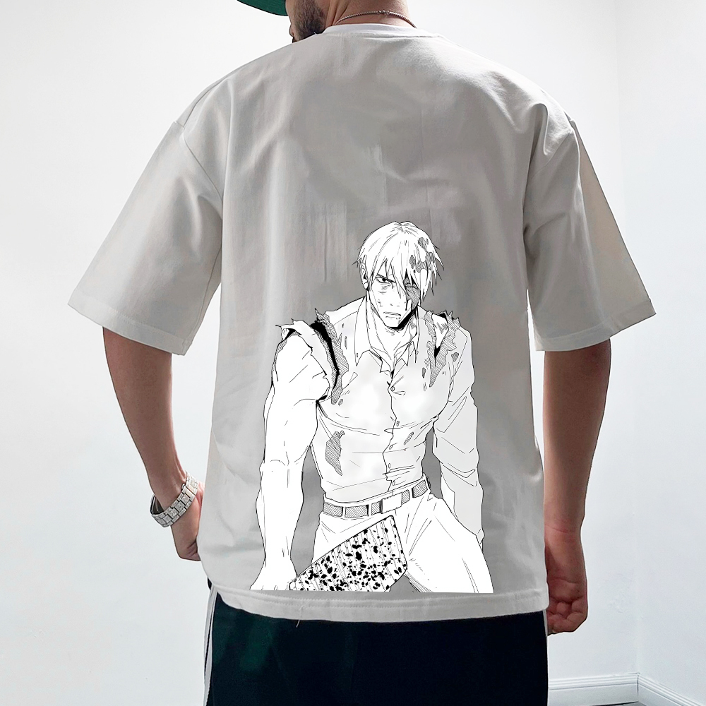Unisex Oversized Anime Print T-Shirt-AnimeClothe