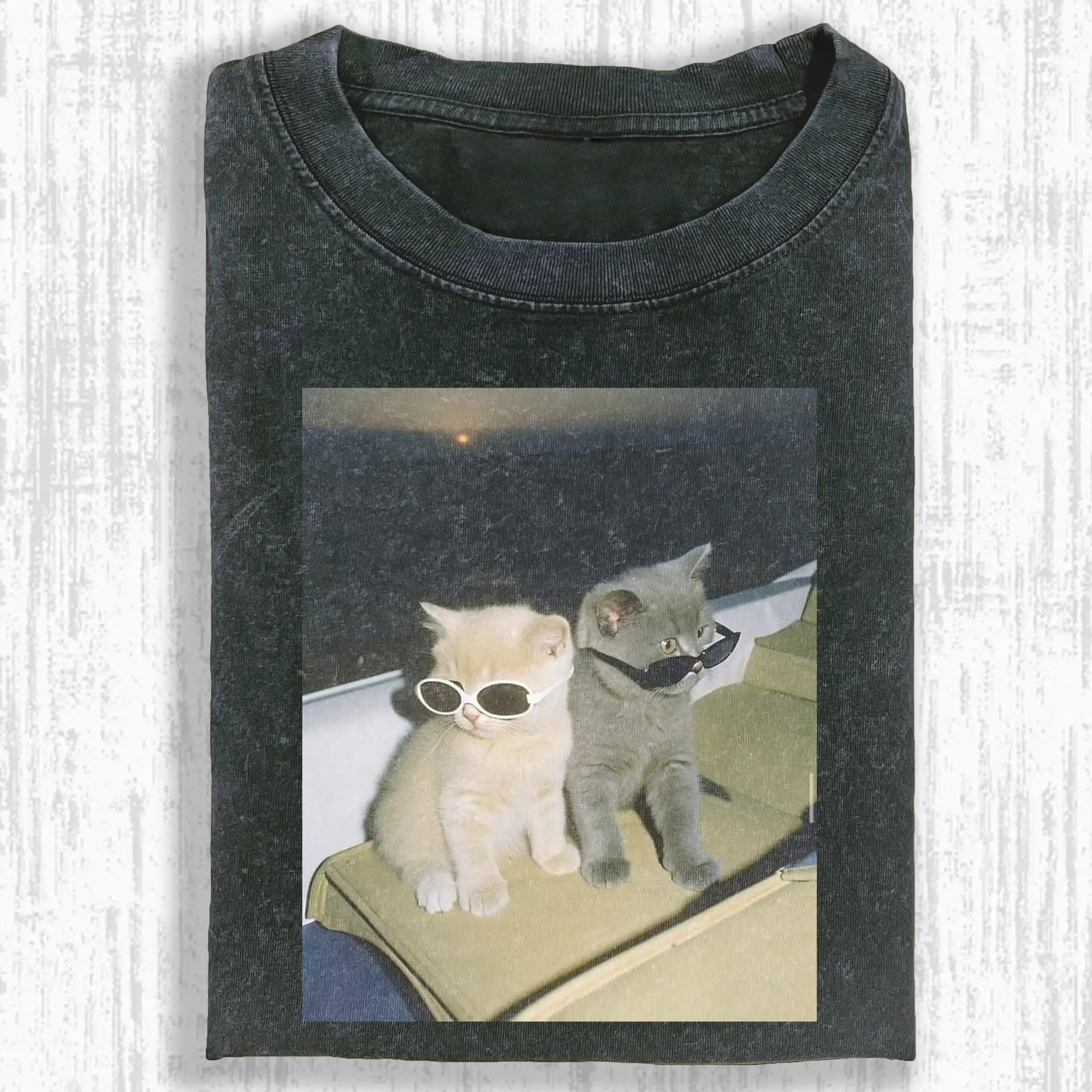 CAT  WITH SUNGLASSES  T-SHIRT-ComicClothe