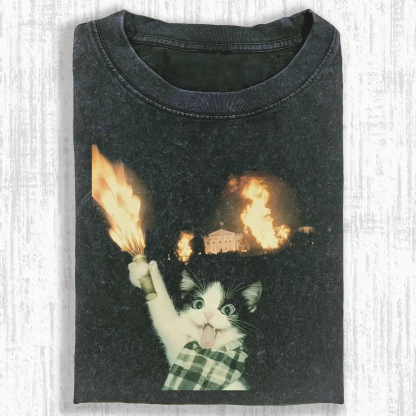 Rebellious cat tee-ComicClothe