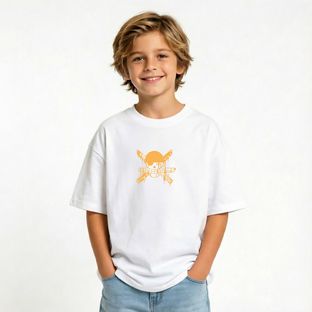 One Piece Anime Graphic T-Shirt for Zoro Kids Cartoon Print Cotton Tee