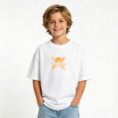 One Piece Anime Graphic T-Shirt for Zoro Kids Cartoon Print Cotton Tee