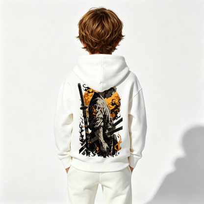 One Piece Anime Graphic Hoodie for Zoro Kids Cartoon Print Cotton Tee