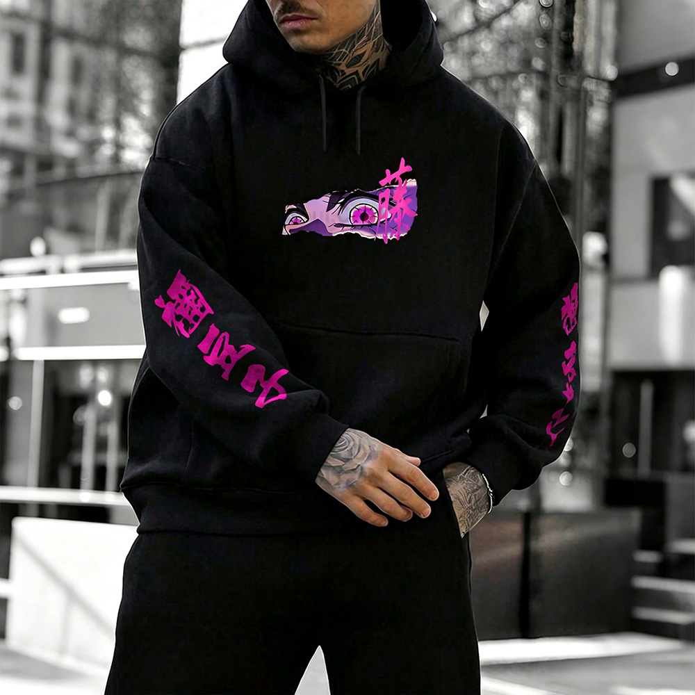 Unisex Demon Slayer Anime Graphic Streetwear Vintage Hoodie