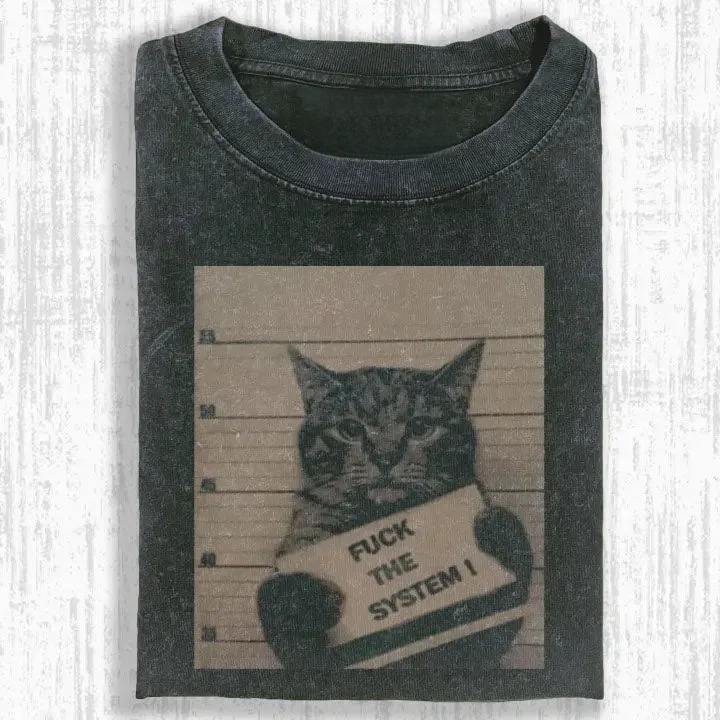 OUTLAW CAT T-SHIRT-ComicClothe