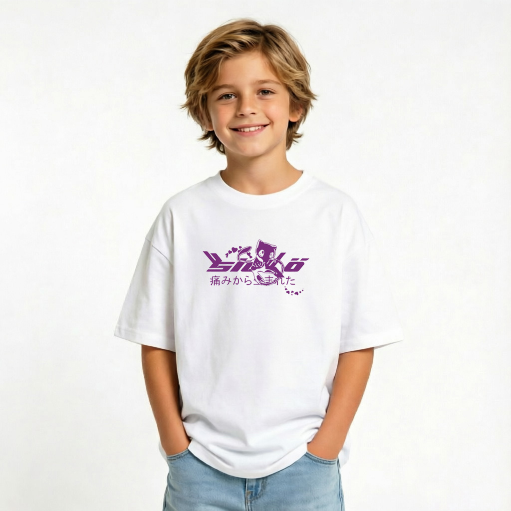Pokémon Anime Graphic T-Shirt for Mewtwo Kids Cartoon Print Cotton Tee