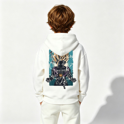 Dragon Ball Anime Graphic Hoodie for Gohan Kids Cartoon Print Cotton Tee