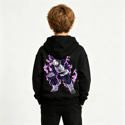 Dragon Ball Anime Graphic Hoodie for Vegeta Kids Cartoon Print Cotton Tee