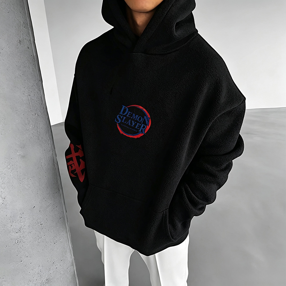 Unisex Demon Slayer Anime Graphic Streetwear Vintage Hoodie