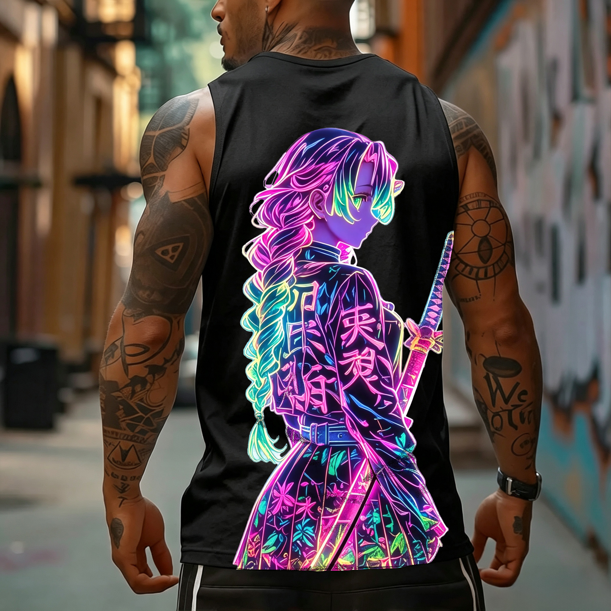 Unisex Demon Slayer Casual Anime  Tank Top