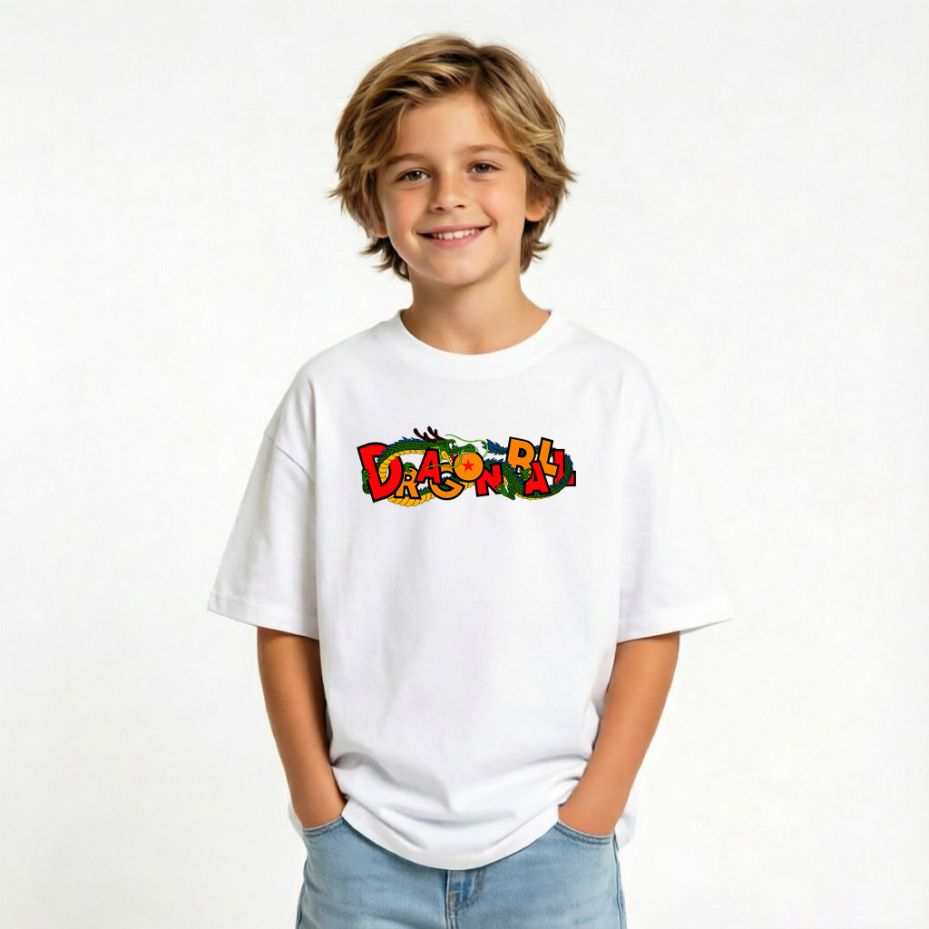 Dragon Ball Anime Graphic T-Shirt for Kids Cartoon Print Cotton Tee