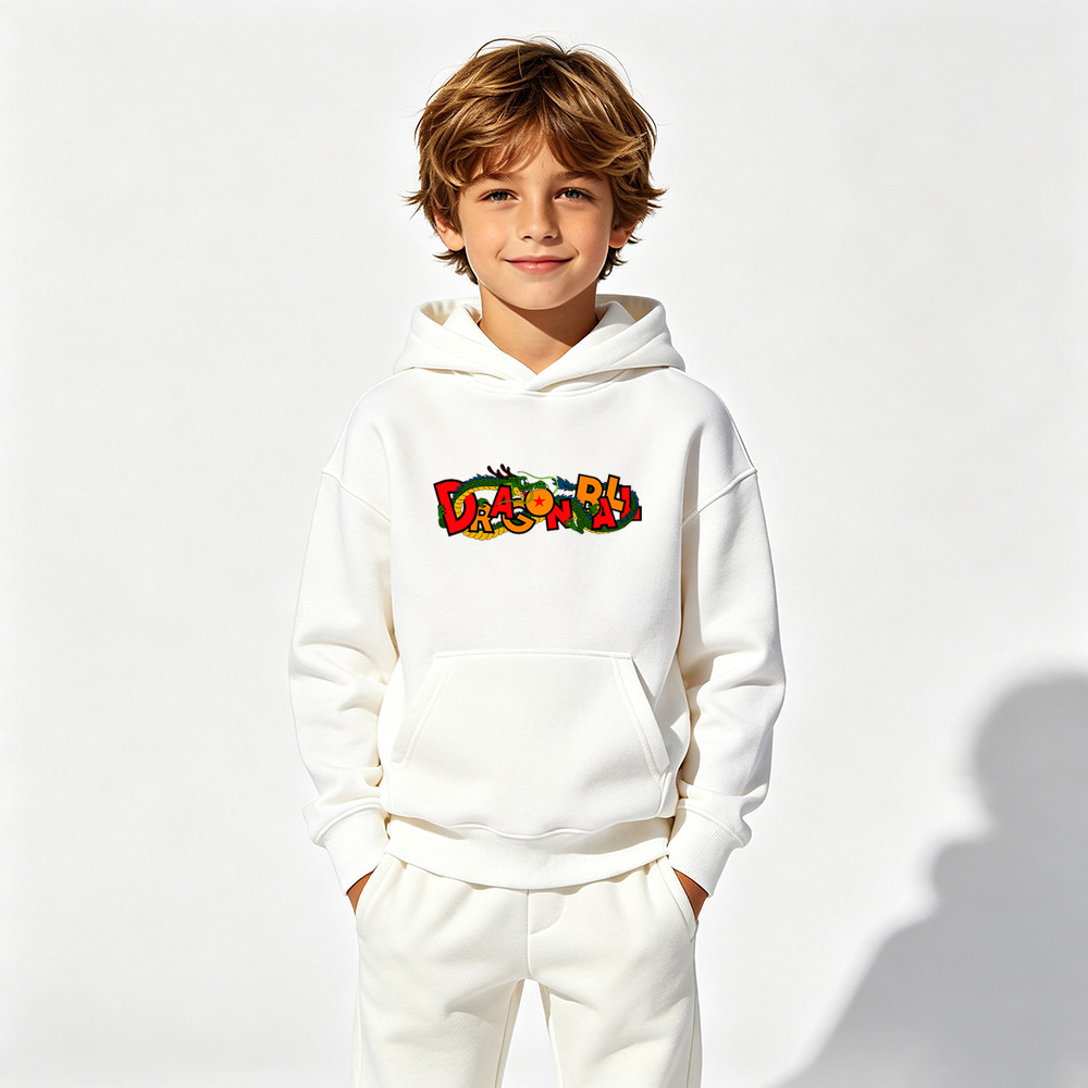 Dragon Ball Anime Graphic Hoodie for Kids Cartoon Print Cotton Tee