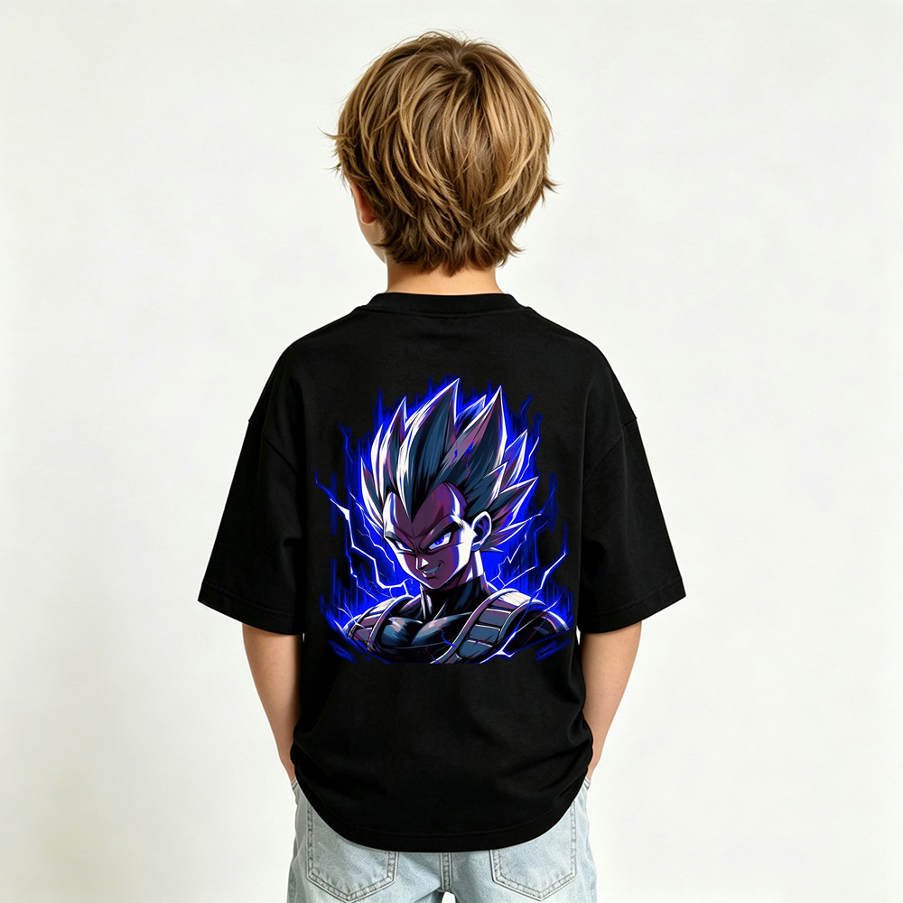 Dragon Ball Anime Graphic T-Shirt for Vegeta Kids Cartoon Print Cotton Tee