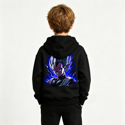 Dragon Ball Anime Graphic Hoodie for Vegeta Kids Cartoon Print Cotton Tee