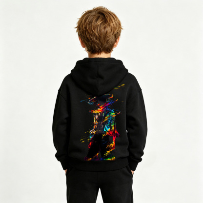 One Piece Anime Graphic Hoodie for Luffy Kids Cartoon Print Cotton Tee