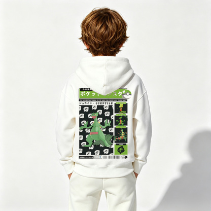 Pokémon Anime Graphic Hoodie for Kids Cartoon Print Cotton Tee