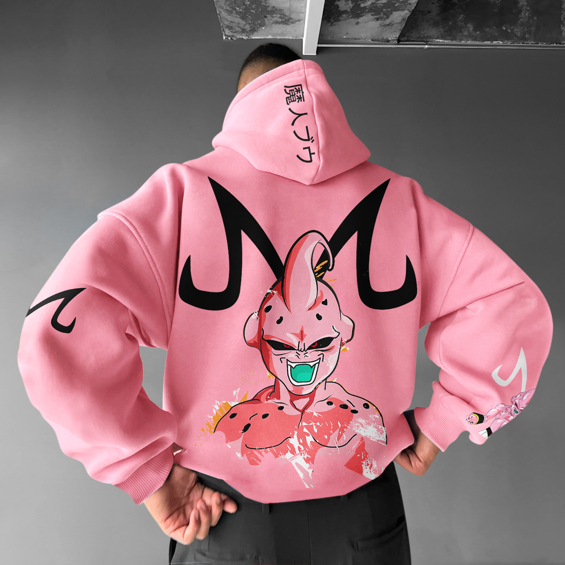 Unisex Oversized Anime Print Hoodie-AnimeClothe