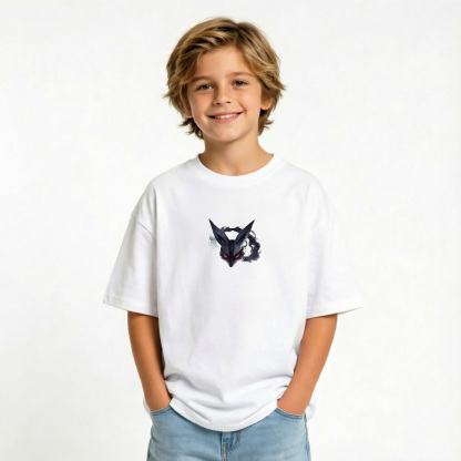 Pokémon Anime Graphic T-Shirt for Lucario Kids Cartoon Print Cotton Tee