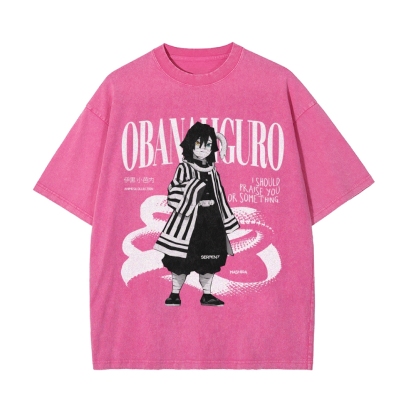 Obanai Iguro Vintage Oversized T-Shirt | Demon Slayer