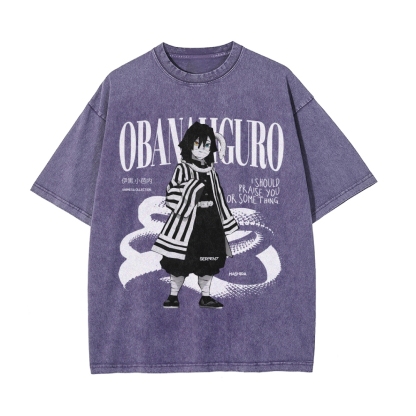 Obanai Iguro Vintage Oversized T-Shirt | Demon Slayer