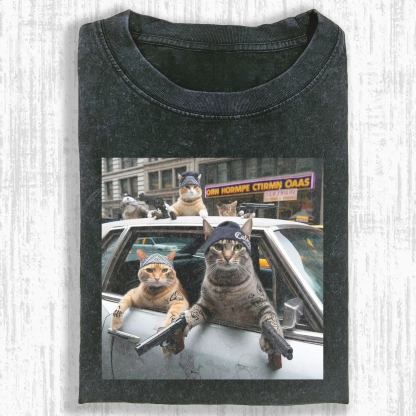 OUTLAW CAT T-SHIRT-ComicClothe