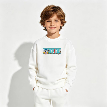 One Piece Anime Graphic Crewneck Sweatshirt for Nami Kids Cartoon Print Cotton Tee