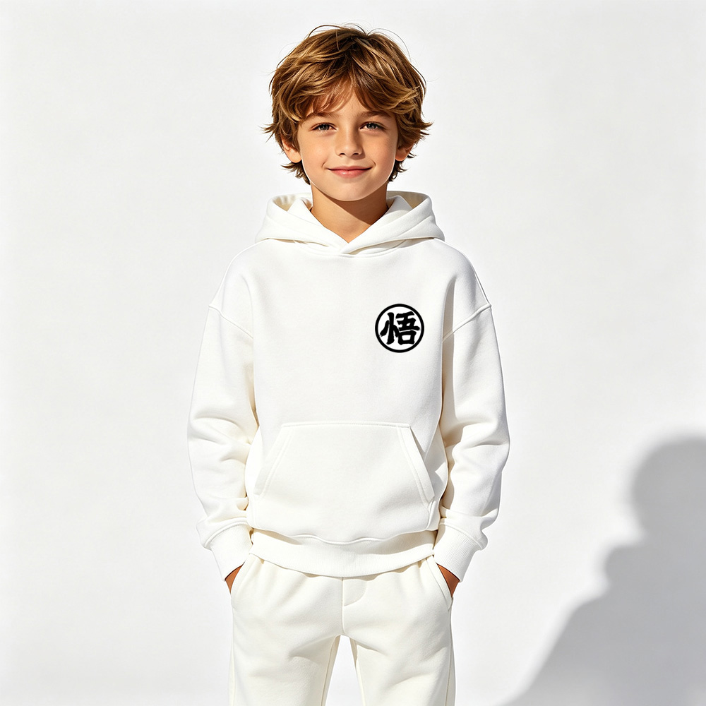 Dragon Ball Anime Graphic Hoodie for Goku Kids Cartoon Print Cotton Tee