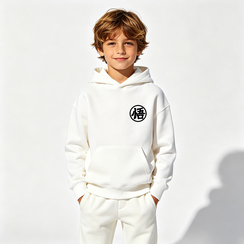 Dragon Ball Anime Graphic Hoodie for Goku Kids Cartoon Print Cotton Tee