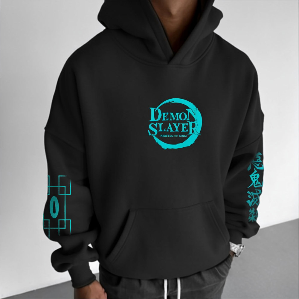 Unisex Demon Slayer Anime Graphic Streetwear Vintage Hoodie