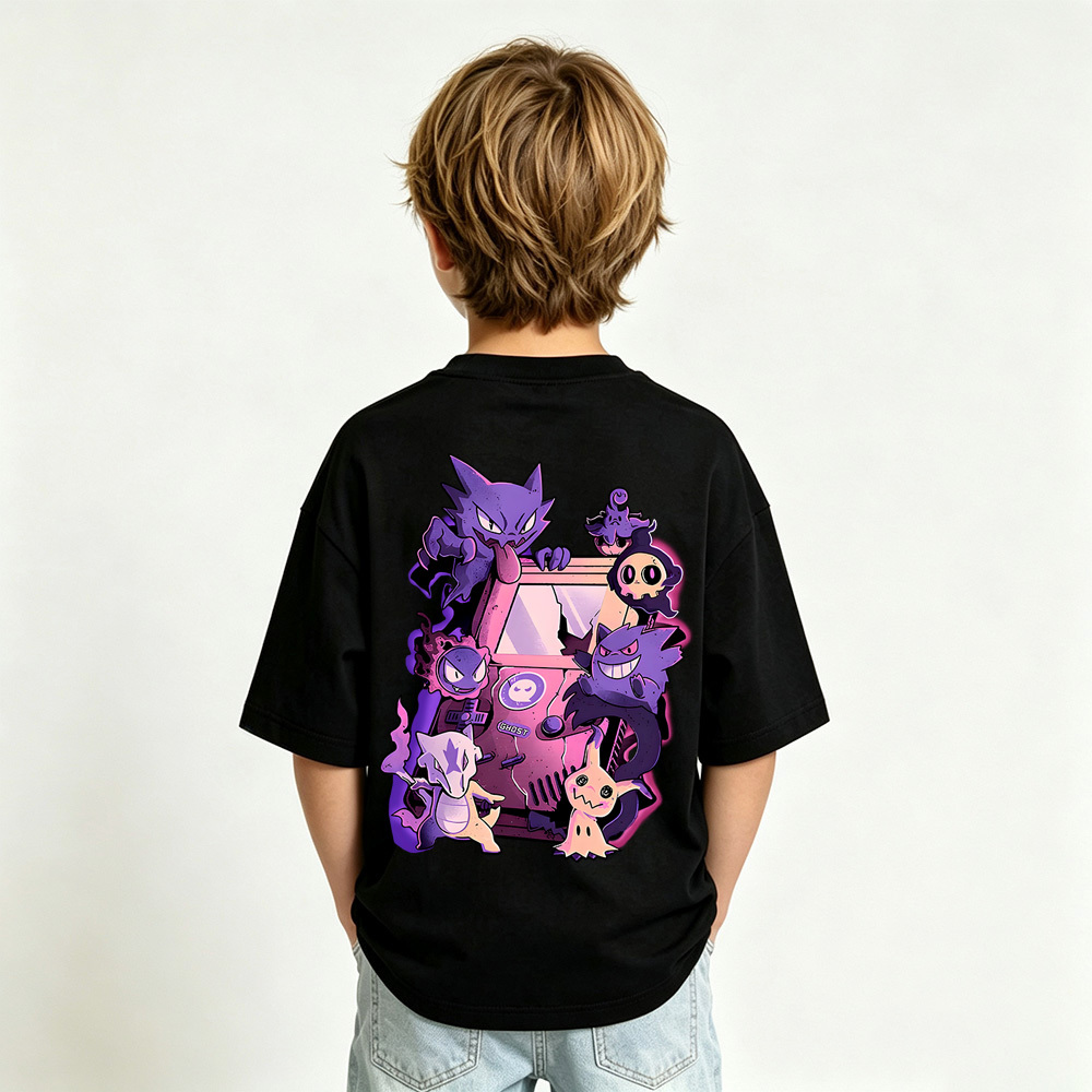 Pokémon Anime Graphic T-Shirt for Kids Cartoon Print Cotton Tee