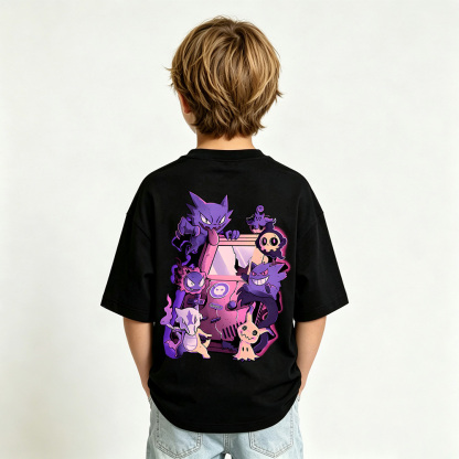 Pokémon Anime Graphic T-Shirt for Kids Cartoon Print Cotton Tee