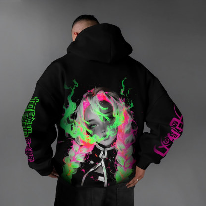 Unisex Demon Slayer Anime Graphic Streetwear Vintage Hoodie