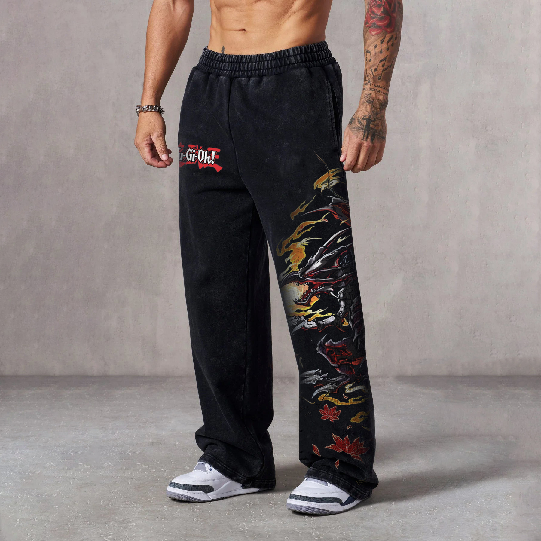 Unisex Anime Style Retro I Pants-AnimeClothe