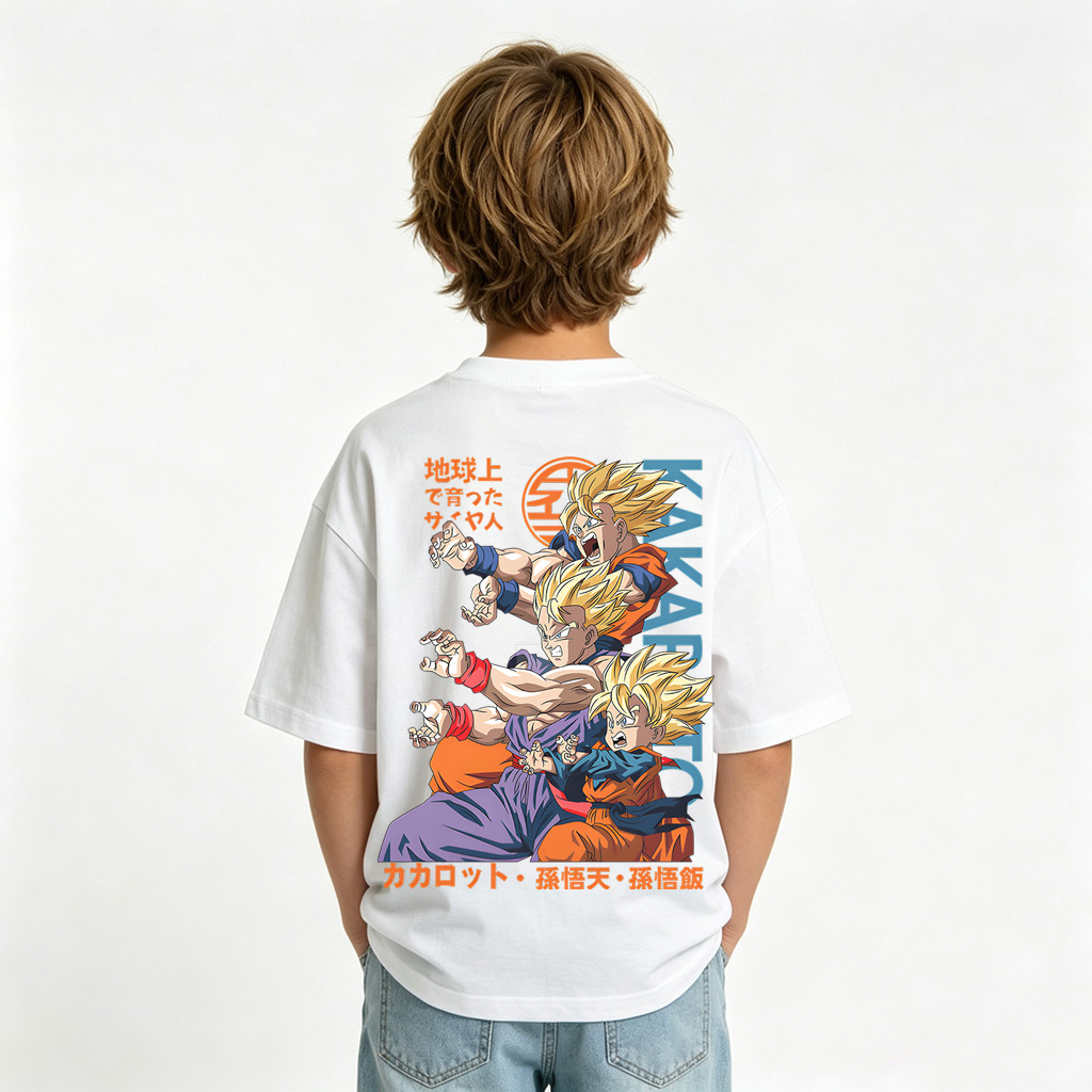 Dragon Ball Anime Graphic T-Shirt for Kids Cartoon Print Cotton Tee
