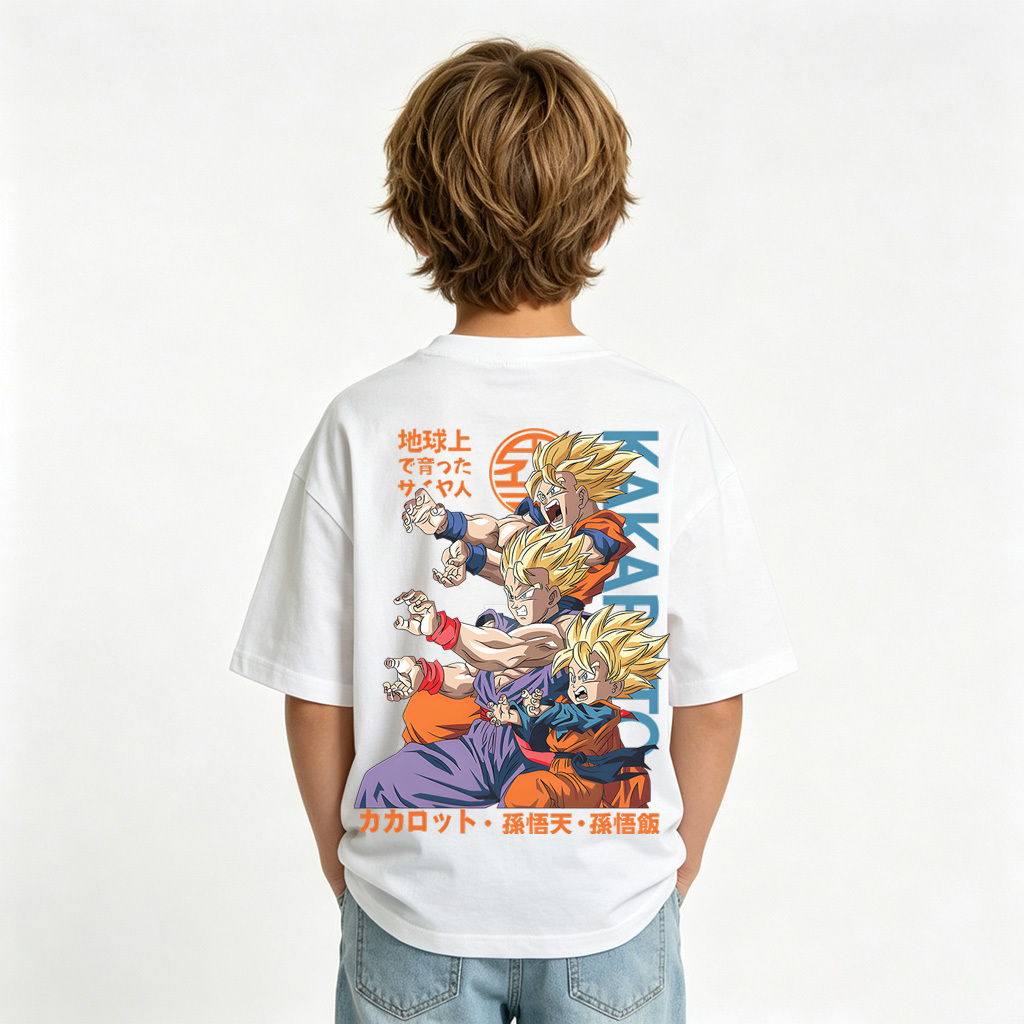 Dragon Ball Anime Graphic T-Shirt for Kids Cartoon Print Cotton Tee