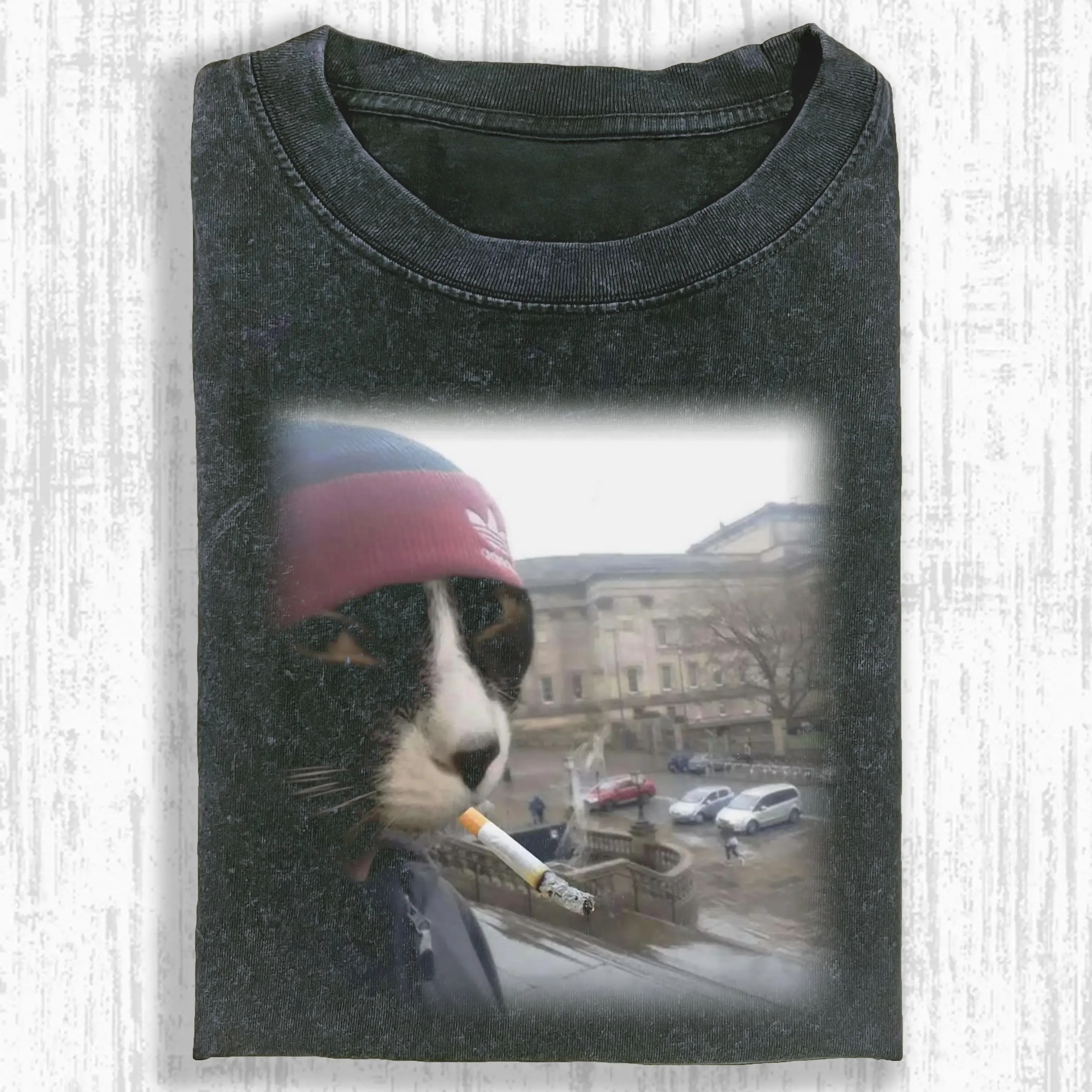 SMOKING CAT  T-SHIRT-ComicClothe