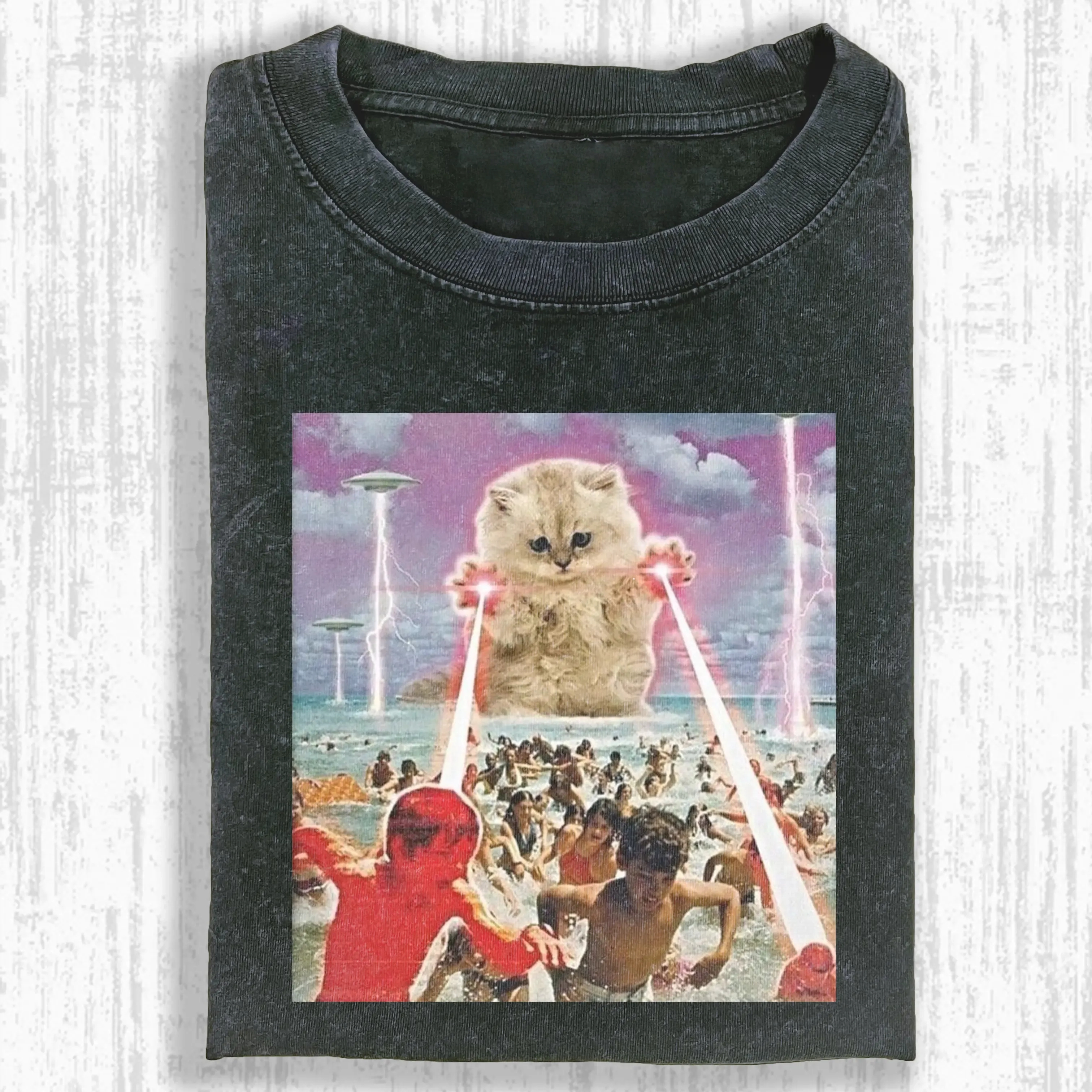 CAT ATTACK T-SHIRT-ComicClothe